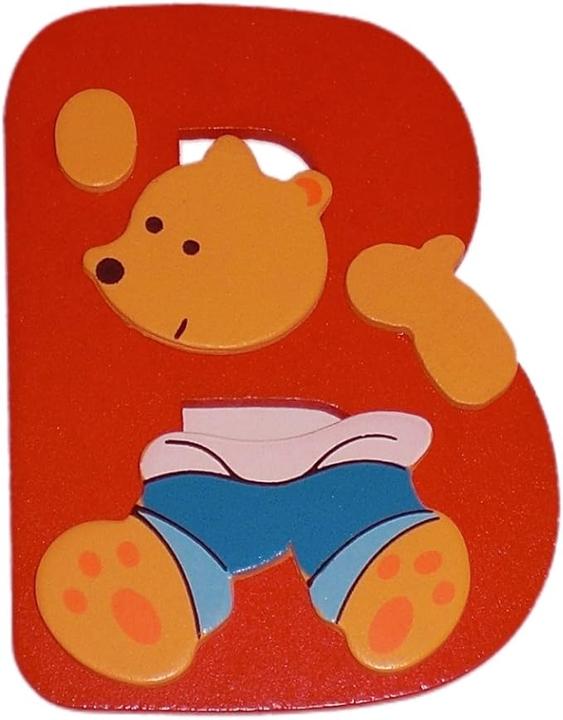 Bieco Letter bear B 8cm wood