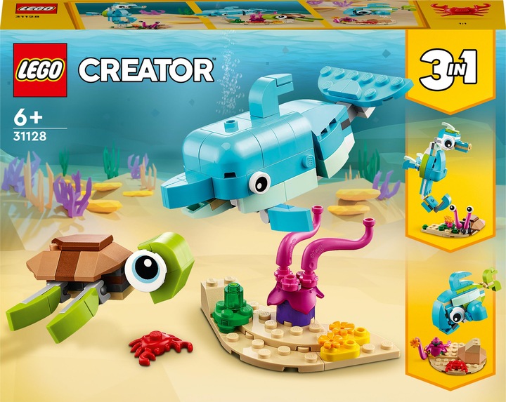 Produktbild LEGO Delfin und Schildkröte (31128, LEGO Creator 3-in-1)
