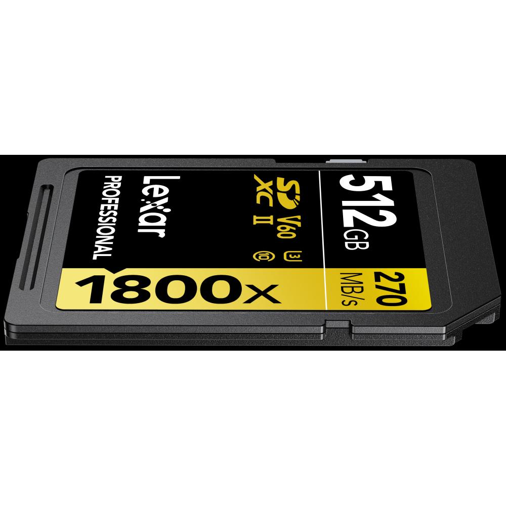 Thumbnail - Lexar Professional (512 GB, SDXC, U3, UHS-II), Speicherkarte, Schwarz