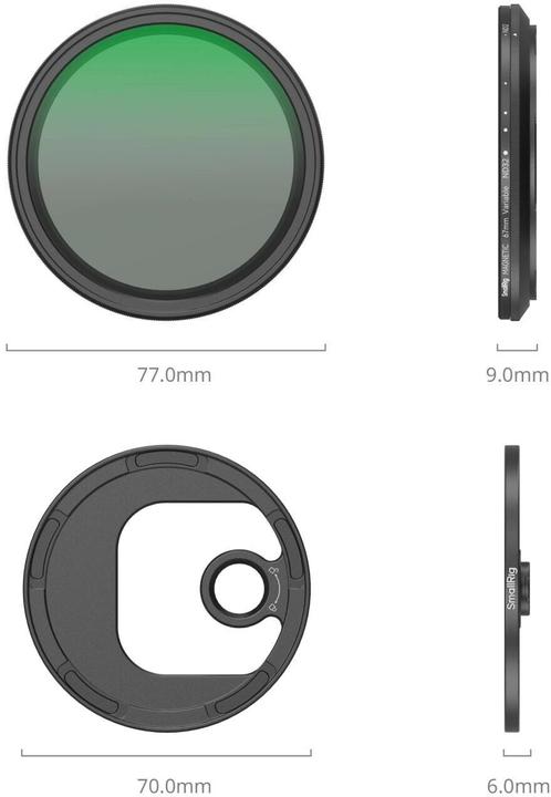 Image du produit SmallRig Filtre VND clipsable ND2-ND32 (1-5 stop) 67mm T-mount