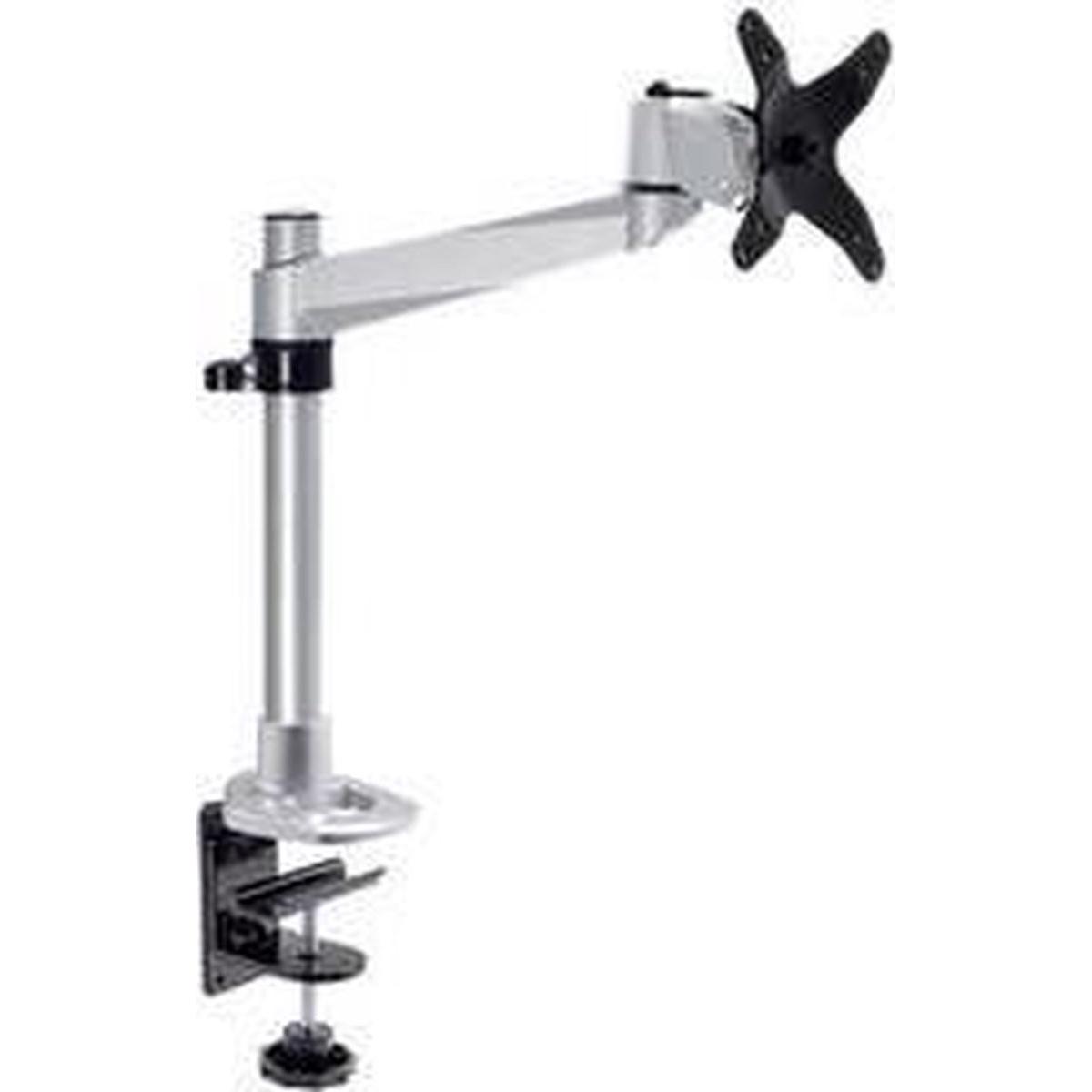 SpeaKa Professional Supporto per monitor girevole, regolazione dell'altezza (Tavolo, 30", 14 kg), Supporto per monitor, Argento, Nero