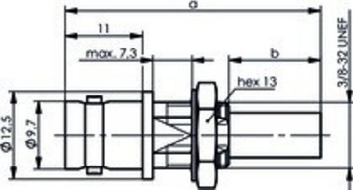 Produktbild Telegärtner BNC-Kabeleinbaubuchse Crimp G01 50 Ohm, crimp/crimp, A1305, Z01, G01 (RG-58 C/U)