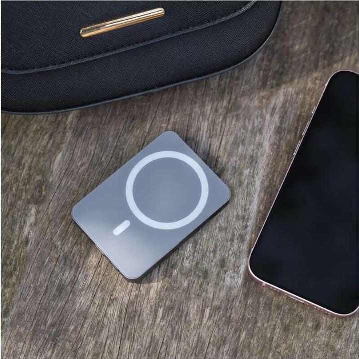Actual product image Emos Powerbank WI 522, 5 000 mAh, 20 W+Wireless, grey (5000 mAh, 20 W, 19.25 Wh)
