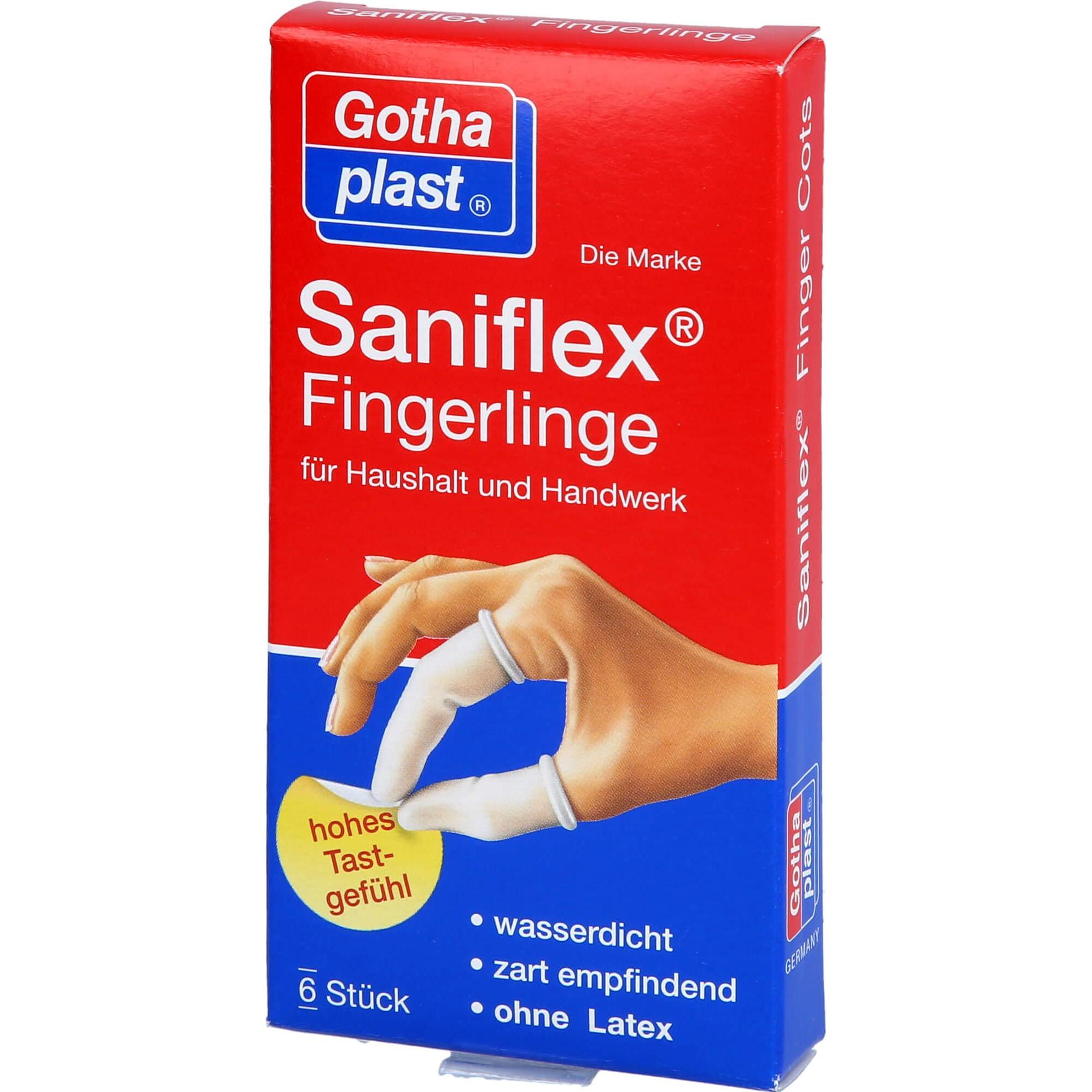 Gothaplast, Verbandsmaterial, Saniflex Fingerlinge wasserdicht, 6 St. Fingerlinge