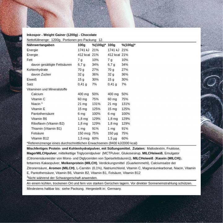 Image du produit Inkospor Weight Gainer (Chocolat, 1 x, 1200 g)