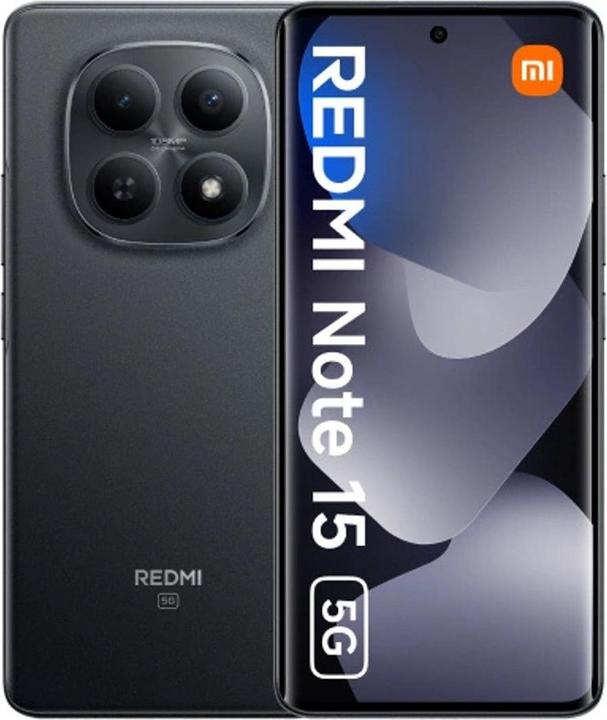 Actual product image Xiaomi REDMI Note 15 5G (256 GB, Black, 6.77", Dual SIM, 5G)