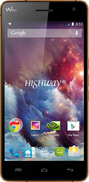 Wiko Highway 4G (16 GB, Orange, 5", Single SIM, 16 Mpx, 4G)