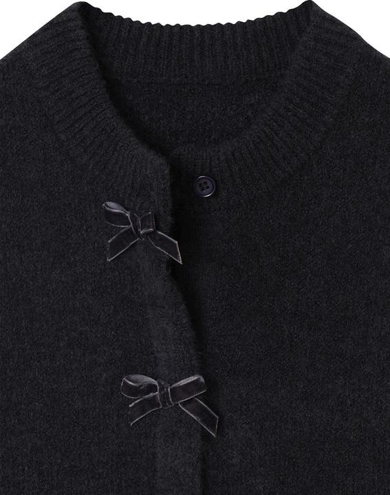 Produktbild Vertbaudet Strickjacke Mädchen mit Samtschleifen (110)