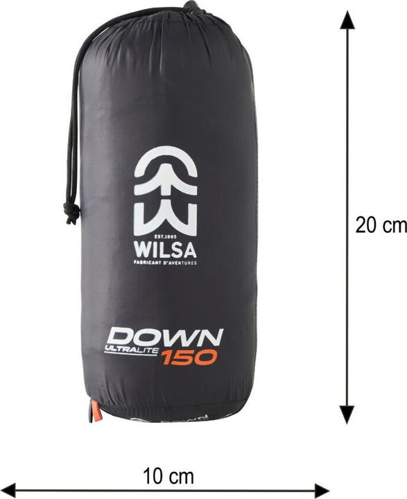 Actual product image Wilsa Ultralite Down 150" sleeping bag (210 cm)