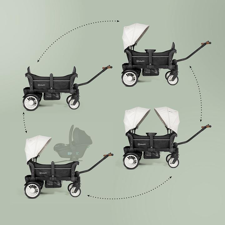 Produktbild BabyGo Cozy Rider black,beige