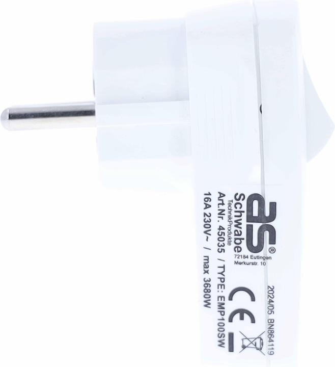 Produktbild As - Schwabe Winkelstecker mit Schalter (CEE 7/7)