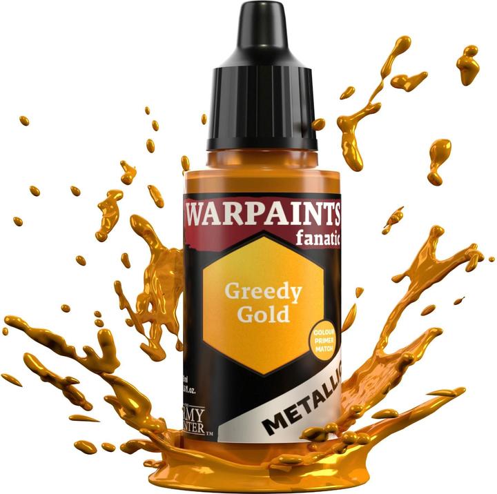 Actual product image The Army Painter Metallic colour Warpaints Fanatic Metallic: Greedy Gold 18 ml (Greedy Gold, 18 ml)