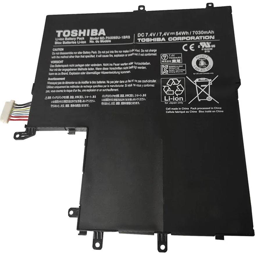Toshiba Original Akku für 912TA003H (7030 mAh), Notebook Akku, Schwarz
