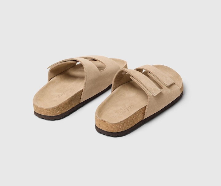Actual product image Selected Homme Slhbastian Suede Strap Slider B (43)