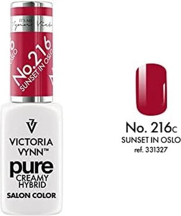 Actual product image Visconti Di Modrone VICTORIA VYNN Pure Creamy Hybrid 216 Sunset in Oslo (Sunset in Oslo, Gel-Effect Nail Polish)