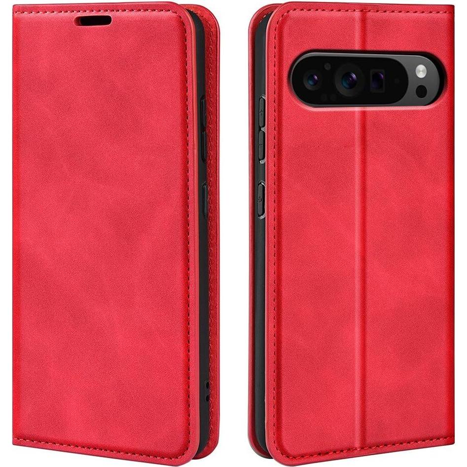 Cover-Discount Google Pixel 9 Pro XL - Custodia Stand Flip Cover (Google Pixel 9 Pro XL), Cover smartphone, Rosso