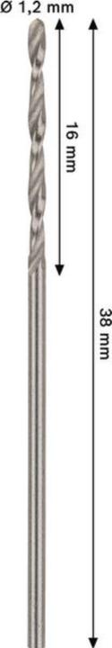 Produktbild Bosch Professional Zubehör PRO Metal HSS-G Spiralbohrer, 1,2 x 16 x 38 mm (1.2 mm)