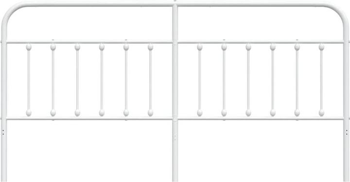 Actual product image vidaXL Kopfteil Metall Weiss 200 cm, Farbe: Weiss, Material (206 x 3 x 100 cm)