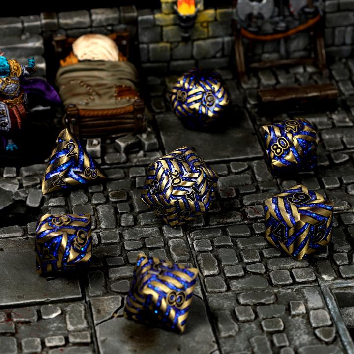 Produktbild Glass Staff Runes of the Sky Metal RPG Dice Set