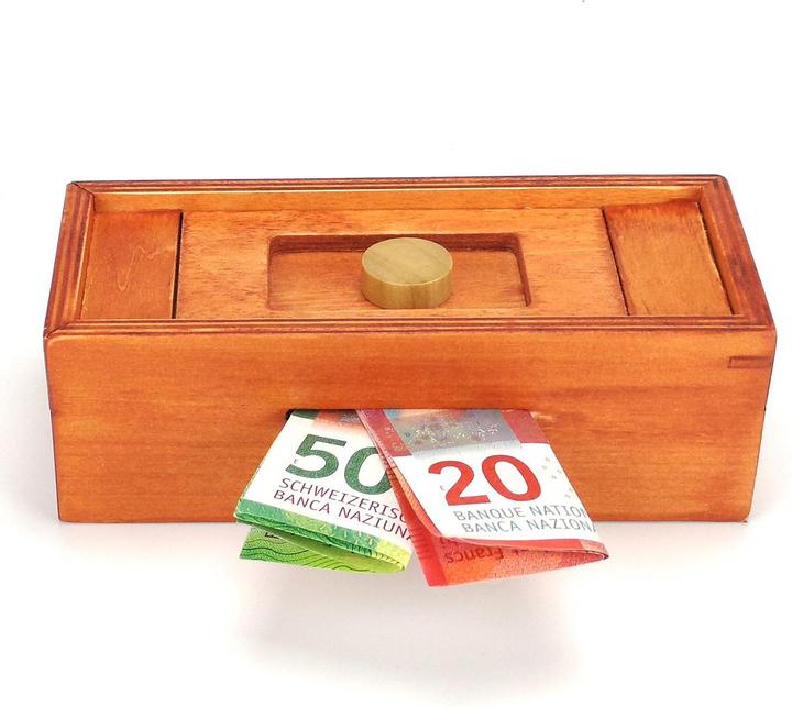 Actual product image Fridolin Trick Box for "Money Notes" -red/buttons