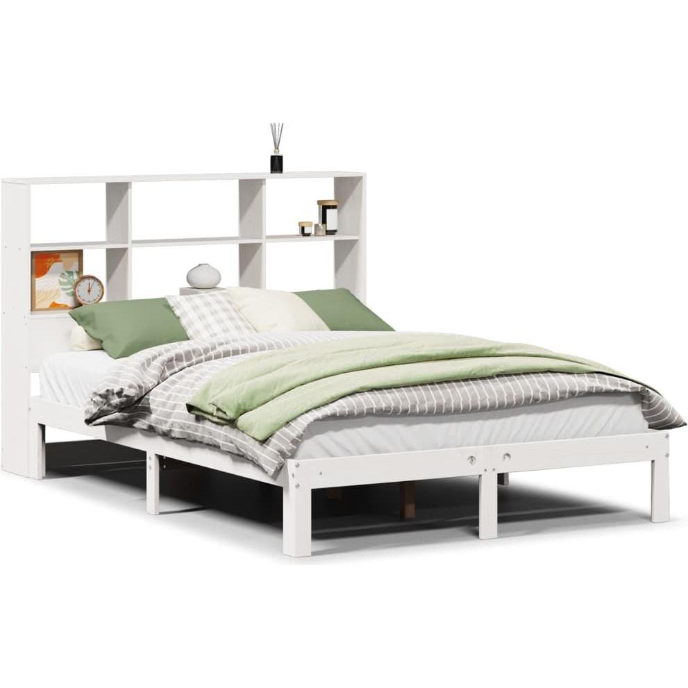 VidaXL, Bett, Bett mit Regal ohne Matratze Kiefer (160 x 200 cm)