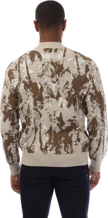 Actual product image Hugo Boss Mens Palm Tree Jacquard Sweatshirt (XXL)