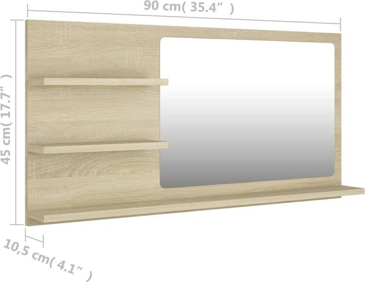 Produktbild vidaXL Spiegel (90 x 10.50 x 45 cm)