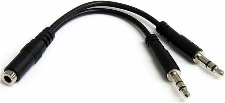 Produktbild StarTech 3,5mm Audio Klinke Y Kabel - Headset Splitter - 1 x 3,5mm (Buchse) 2 x 3,5mm (Stecker) (Splitter)