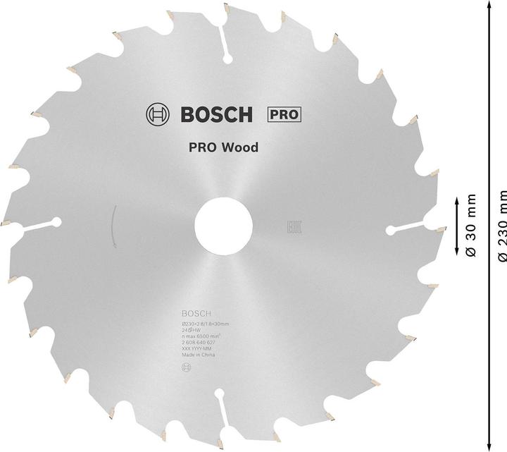 Image du produit Bosch Professional Zubehör Lame de scie circulaire PRO Wood, 230 x 2.8 x 30 mm