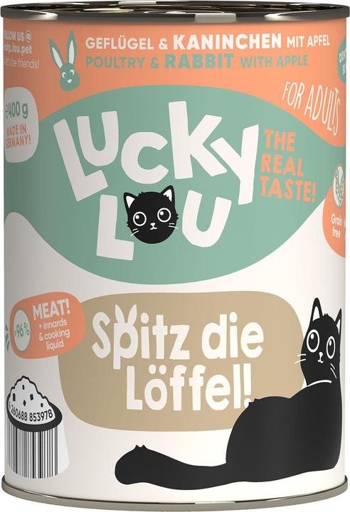 Actual product image Lucky Lou Cat wet food (Adult, 1 pcs., 400 g)