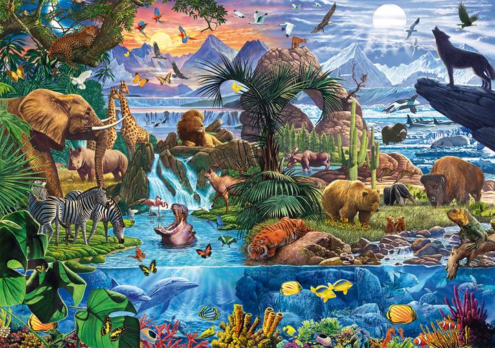 Actual product image Schmidt Spiele Panorama der Tierwelt 1500 Teile (1500 pieces)