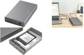 Image du produit Digitus Boîtier pour disque dur USB 3.0, 3,5", SATA, 16TB, aluminium (3.5", 2.5")