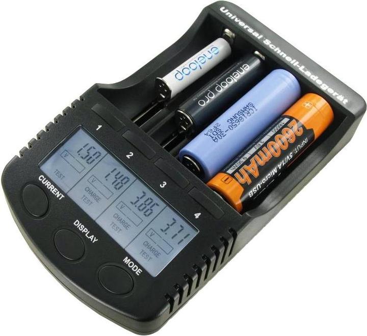 Image du produit AccuCell Chargeur rapide adapté aux batteries Li-ion, NiCd et NiMH. (Chargeurs sans batterie)