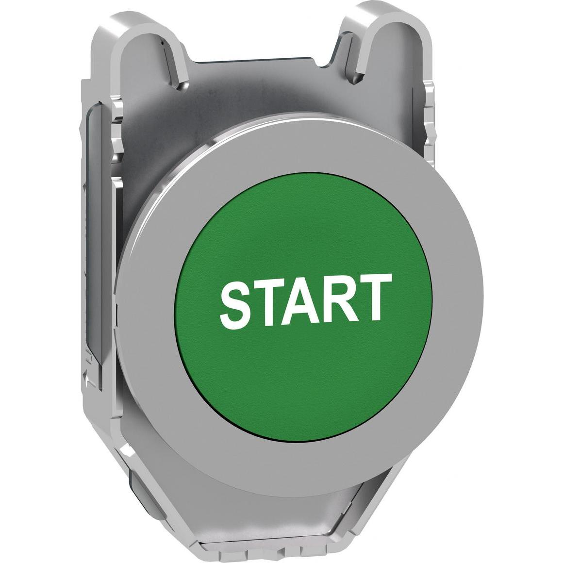 Schneider Electric Elemento frontale per pulsante ZB4F Ř ZB4FA333, Pulsante + Interruttore, Verde, Argento