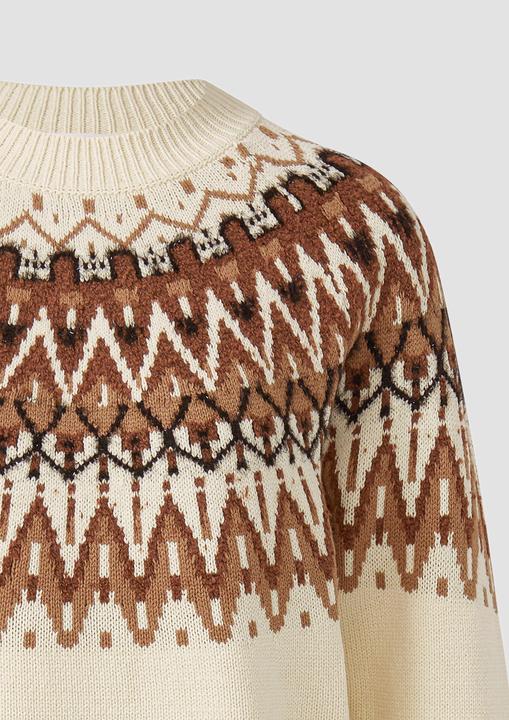 Produktbild S.Oliver Strickpullover Strickpullover mit Jacquard-Muster (48)
