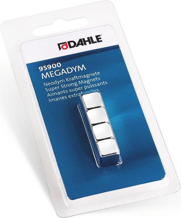 Produktbild Dahle 95900, Tafelmagnet, Silber, 10 mm, 10 mm, 10 mm, 4 Stück(e) (4 x)