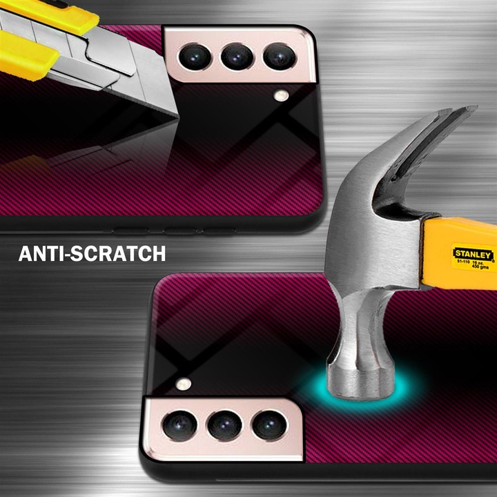 Productafbeelding Cadorabo TPU gestreepte glasplaat (Samsung Galaxy S21 5G)