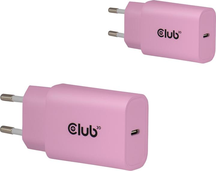 Actual product image Club 3D Club3D Lifestyle Ladegerät USB-C 30Watt, 2Stk pink retail (30 W, 1 portion)