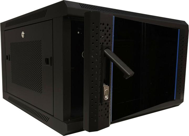 Dsit 6 U server enclosure, 19" wall-mounted enclosure with glass door and perforated side panels (WxDxH) (6 RU, 19 inch rack)
