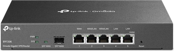 Produktbild TP-Link (TL-ER7206) SafeStream Gigabit Multi-WAN VPN Router, Omada SDN, 5x GB LAN, Up to 4x WAN, SFP Port, A