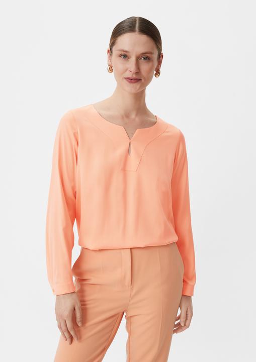 Image du produit Comma Bluse Satinbluse mit Tunika-Ausschnitt (38)