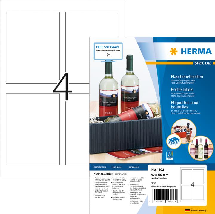 Immagine prodotto HERMA Etichette per bottiglie A4