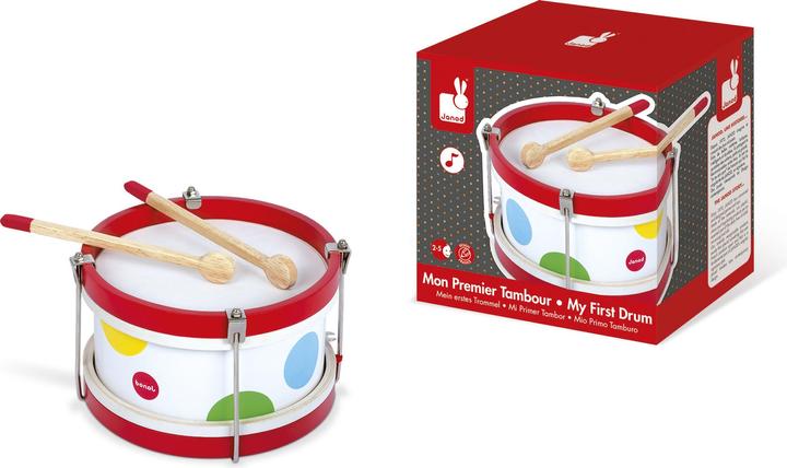 Actual product image Janod Confetti drum (Dutch, English, French, German, Italian, Spanish)