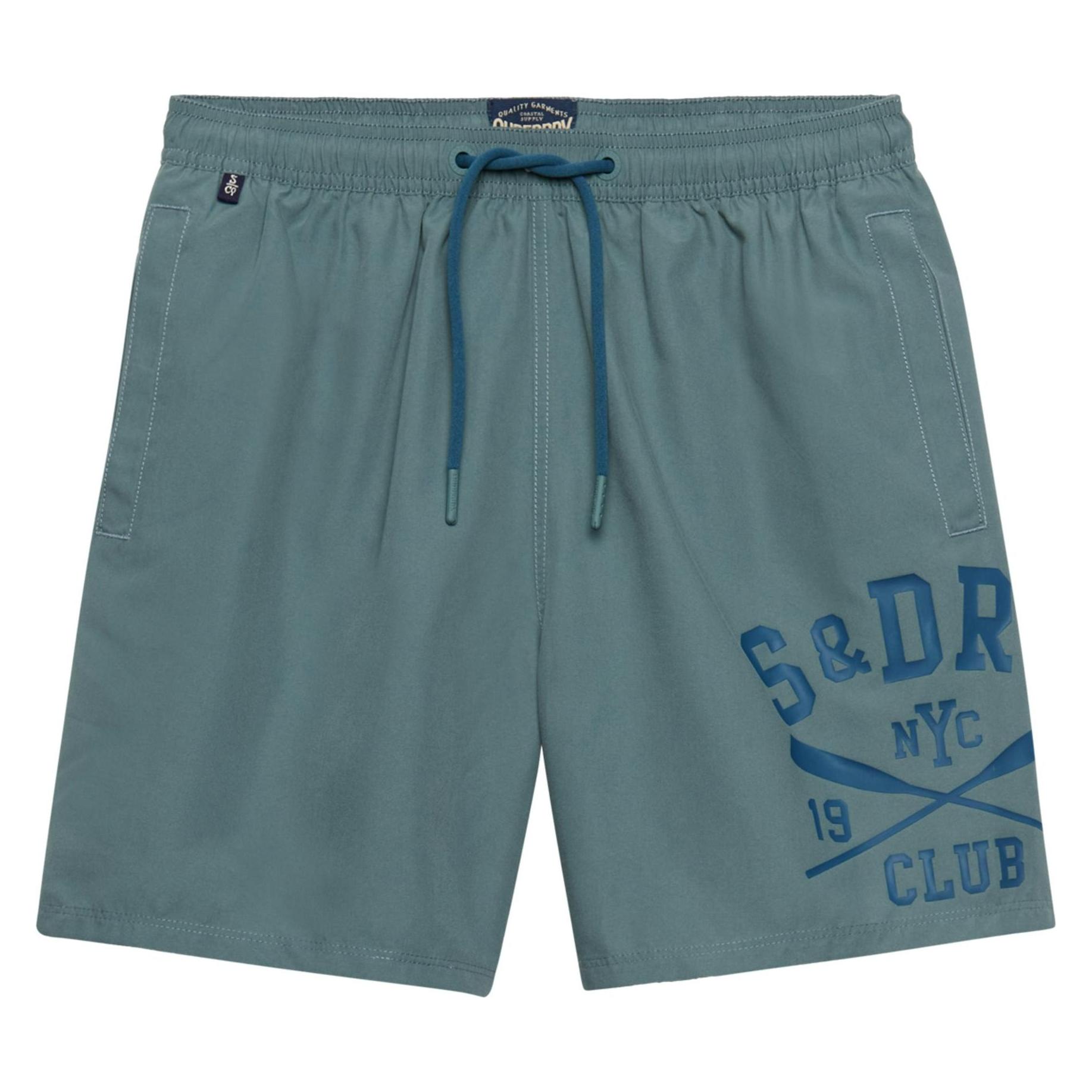 Superdry, Herren, Badehosen, Herren Badebekleidung, Blau, (M)