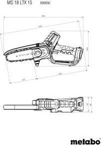 Productafbeelding Metabo MS 18 LTX 15 (Accu kettingzaag)