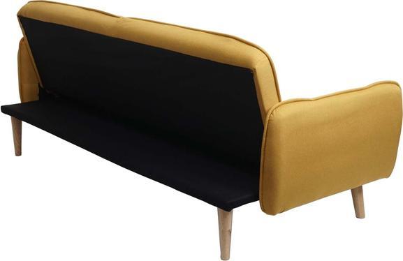 Produktbild Swisshandel24 Schlafsofa, Couch Klappsofa Gästebett Bettsofa, Schlaffunktion Stoff/Textil gelb (Bettsofa)