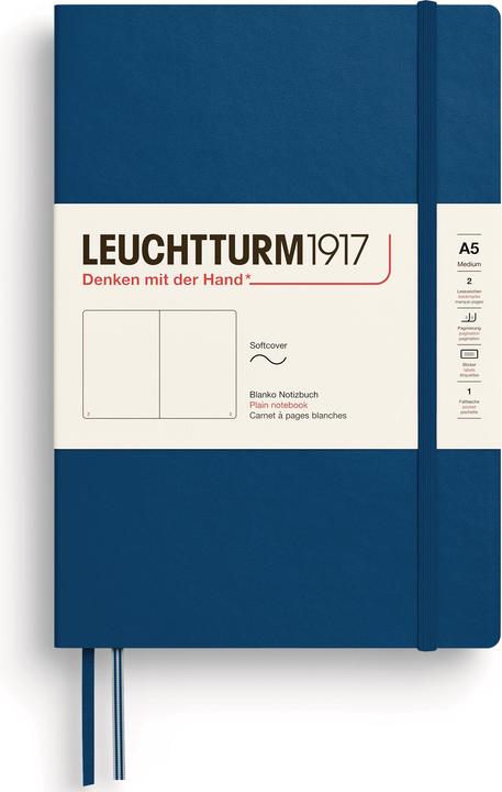 Image du produit Leuchtturm1917 Carnet Soft A5 blanco Indigo (A5, Blanc, Couverture souple)