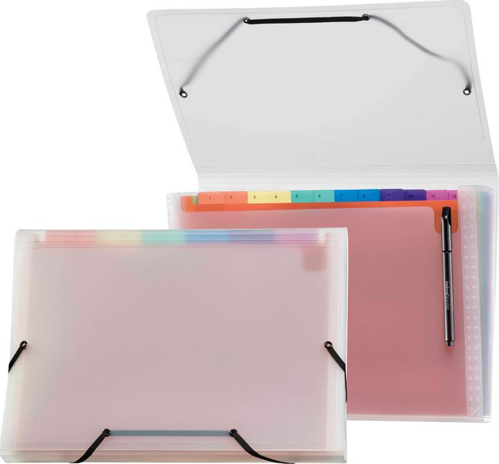 Produktbild Kolma Fächermappe Easy A4 medium 12 Tabs rainbow (A4, 1 x)