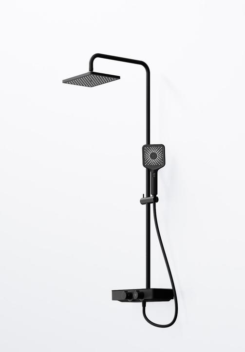 Productafbeelding Steinberg Serie 390 douchesysteem, glazen planchet, thermostaat, Easy Clean, regendouche, handdouche