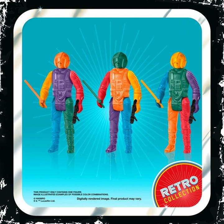 Actual product image Hasbro Star Wars Retro Collection 9.5 cm tall multi-coloured Luke Skywalker (Snowspeeder) prototype figure